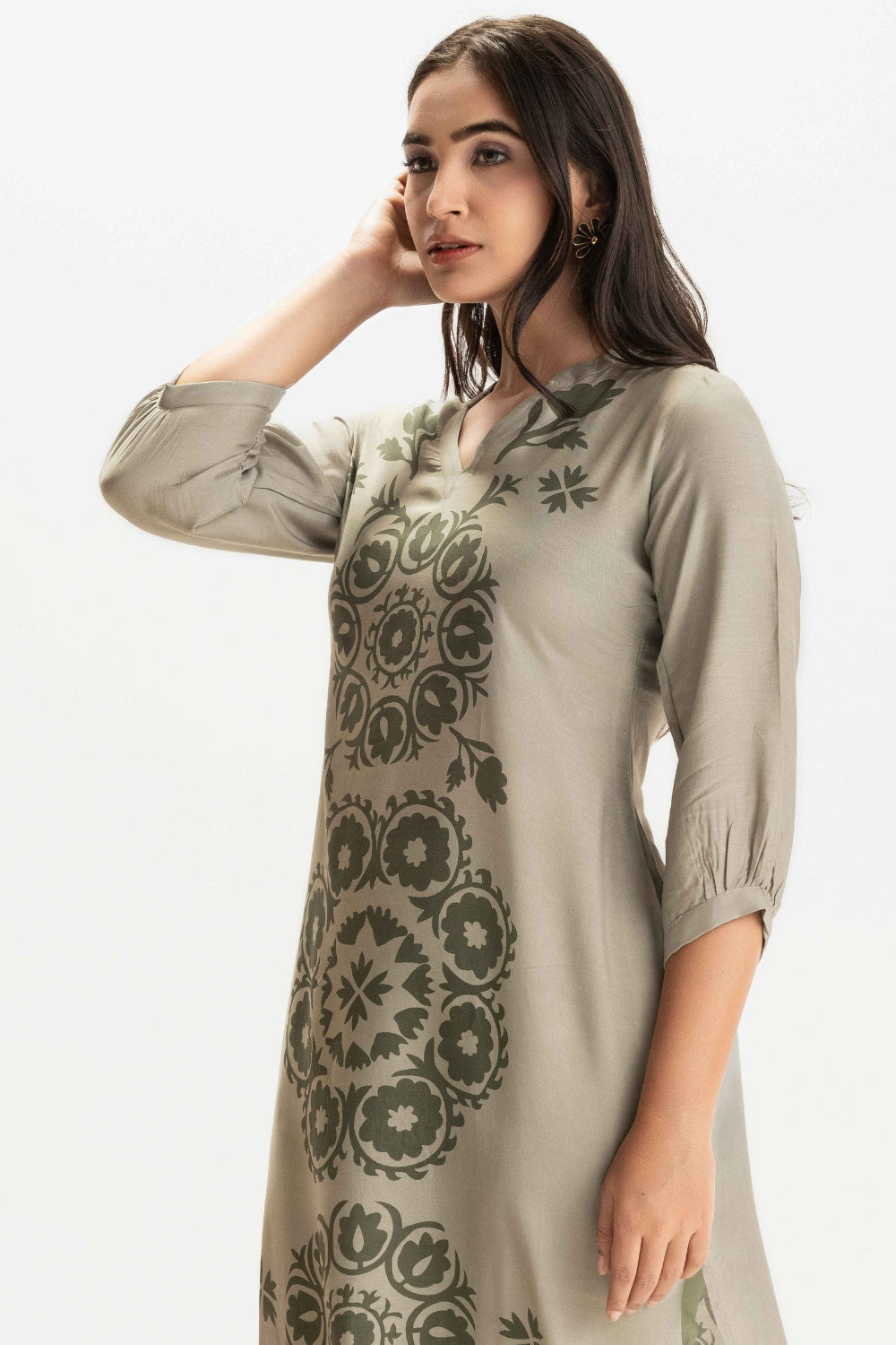 SAGE GREEN DELICATE PURE MUSLIN SOFT KURTA AND PANT