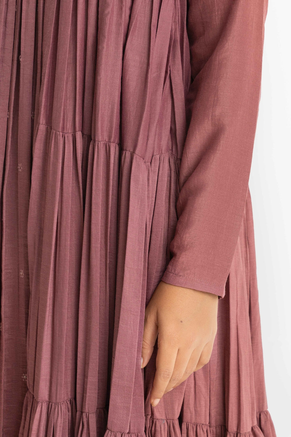 DUSTY ROSE PURE CHINNON COTTON BUTTI WORK FESTIVE SUIT