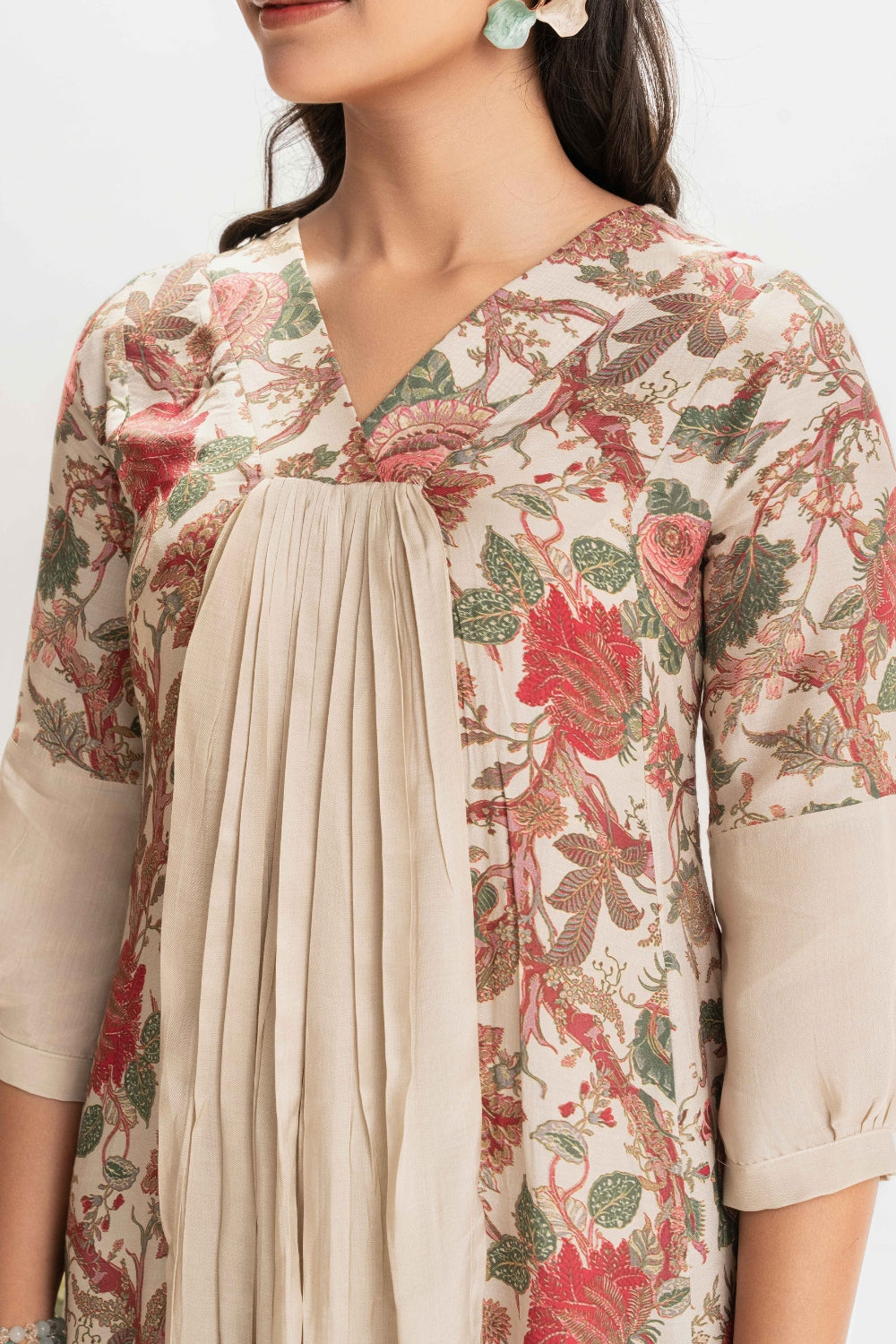 BEIGE DELICATE PURE MUSLIN SOFT CO-ORD SET