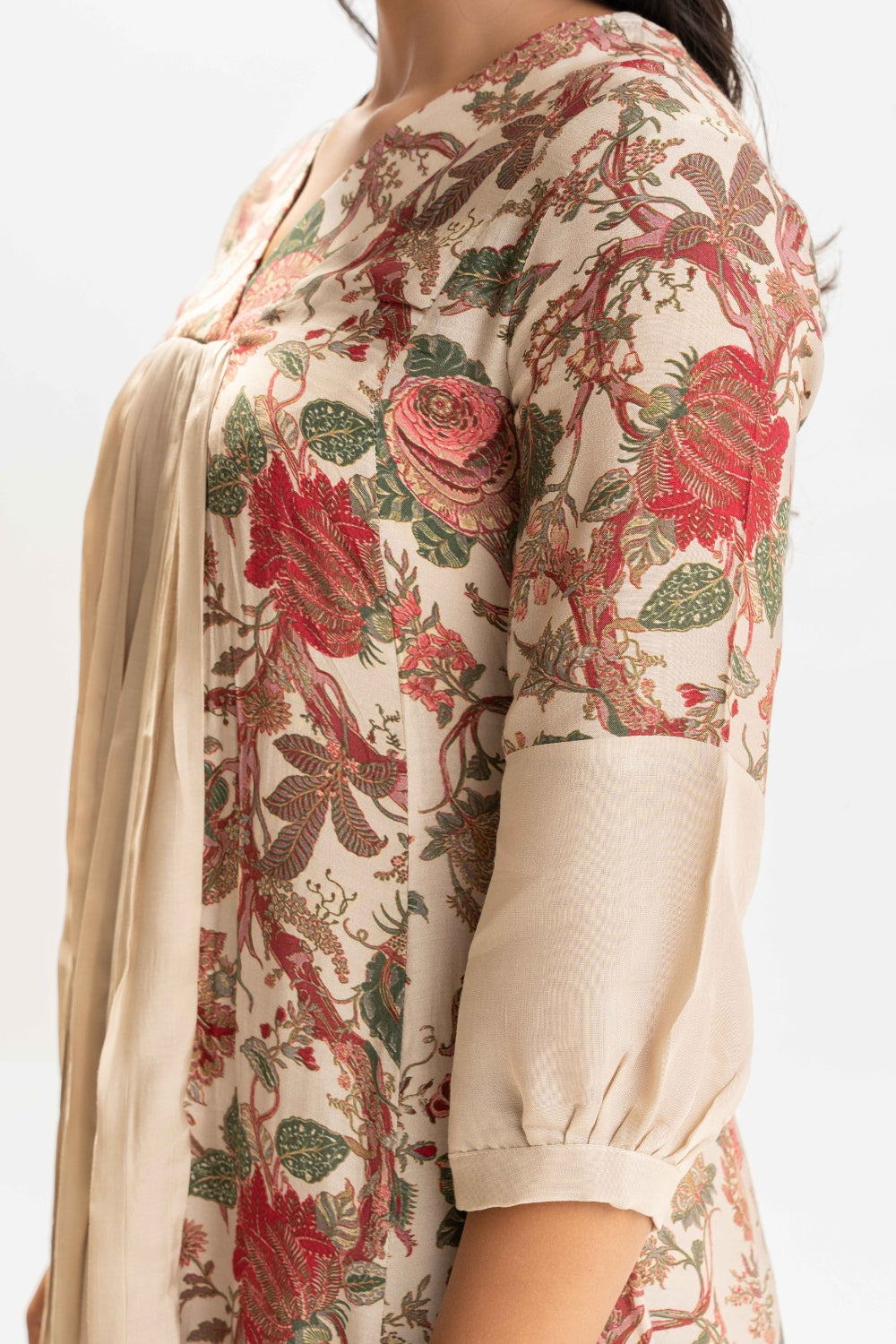 BEIGE DELICATE PURE MUSLIN SOFT CO-ORD SET