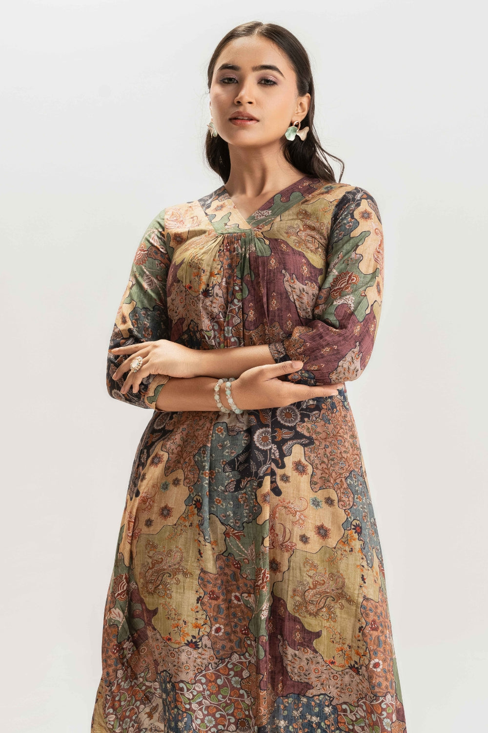 BROWN DELICATE PURE MUSLIN SOFT CO-ORD SET