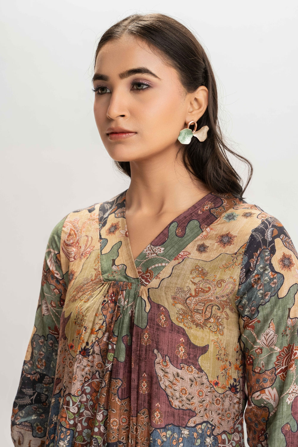 BROWN DELICATE PURE MUSLIN SOFT CO-ORD SET