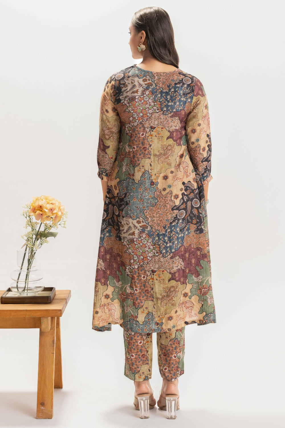 BROWN DELICATE PURE MUSLIN SOFT CO-ORD SET