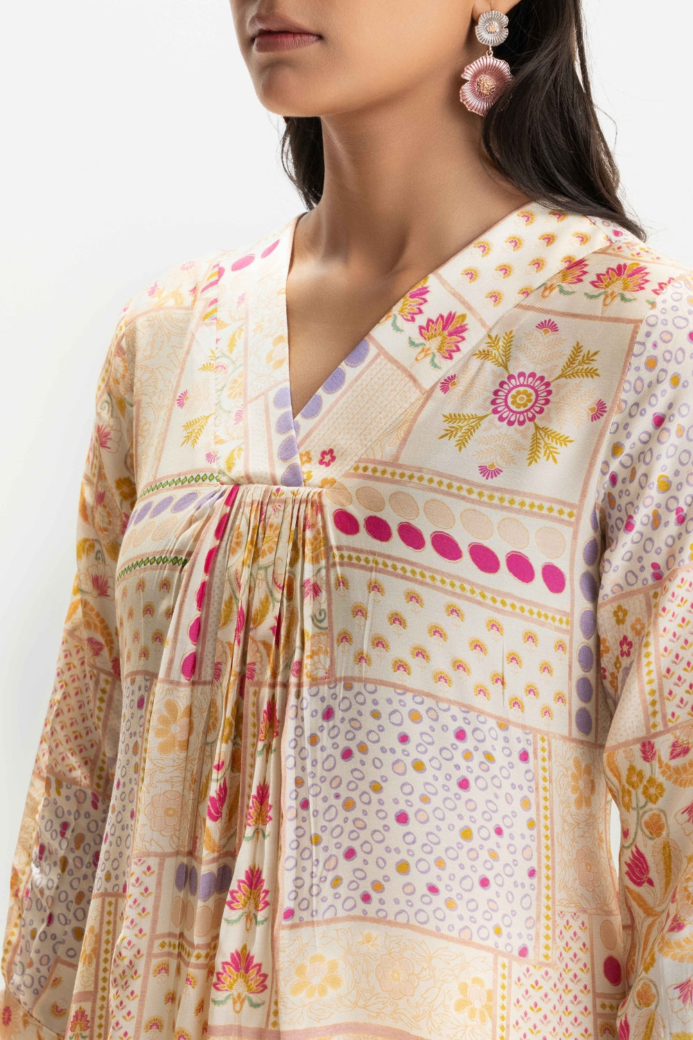 CREAM DELICATE PURE MUSLIN SOFT CO-ORD SET