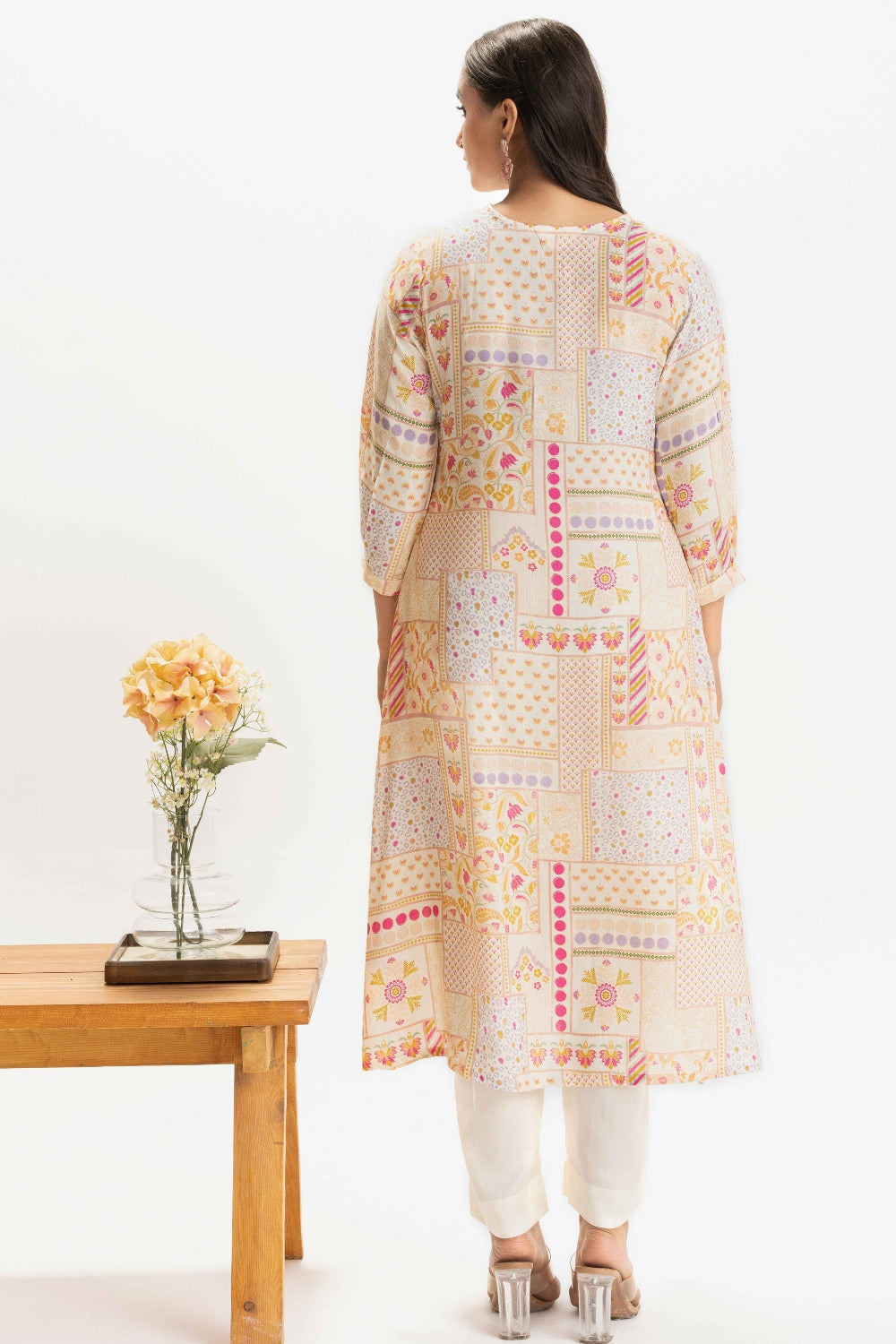 CREAM DELICATE PURE MUSLIN SOFT CO-ORD SET