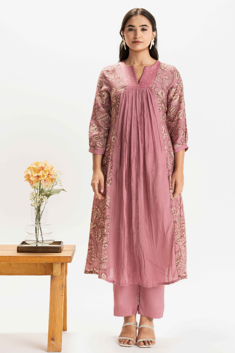 LIGHT PINK DELICATE PURE MUSLIN SOFT CO-ORD SET