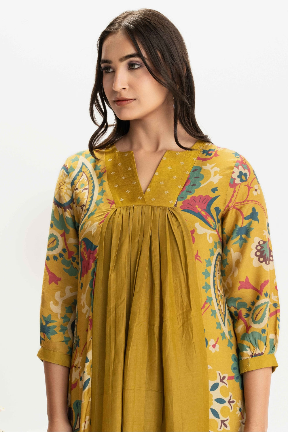 MUSTARD YELLOW DELICATE PURE MUSLIN SOFT CO-ORD SET